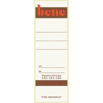 Bene Rückenschilder Produkt-Bild