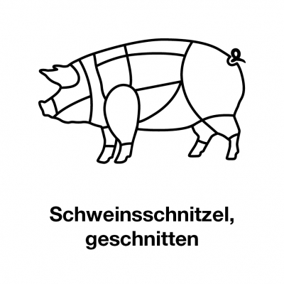 Schweinsschnitzel geschnitten Produkt-Bild